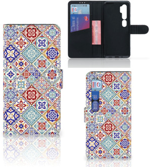 B2Ctelecom Book Case met foto Xiaomi Mi Note 10 Pro GSM Hoesje Tiles Color