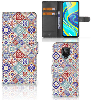 B2Ctelecom Book Case met foto Xiaomi Redmi Note 9 Pro | Note 9S GSM Hoesje Tiles Color