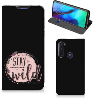 B2Ctelecom Book Case met Tekst Motorola Moto G Pro Smart Cover Boho Stay Wild