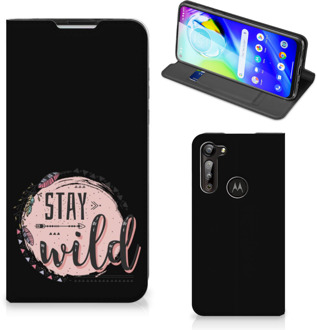 B2Ctelecom Book Case met Tekst Motorola Moto G8 Power Smart Cover Boho Stay Wild