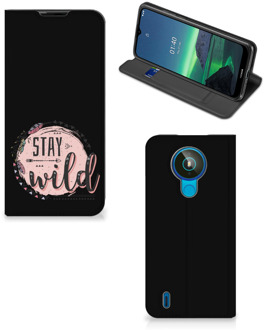 B2Ctelecom Book Case met Tekst Nokia 1.4 Smart Cover Boho Stay Wild