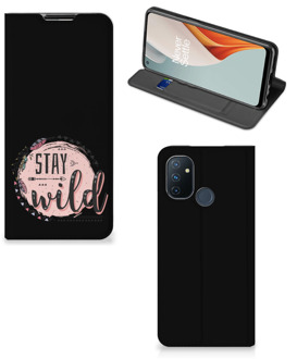 B2Ctelecom Book Case met Tekst OnePlus Nord N100 Smart Cover Boho Stay Wild