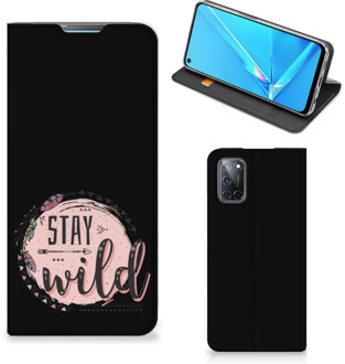 B2Ctelecom Book Case met Tekst OPPO A52 | A72 Smart Cover Boho Stay Wild