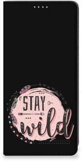 B2Ctelecom Book Case met Tekst Samsung Galaxy A21s Smart Cover Boho Stay Wild