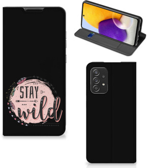 B2Ctelecom Book Case met Tekst Samsung Galaxy A72 (5G/4G) Smart Cover Boho Stay Wild