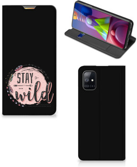 B2Ctelecom Book Case met Tekst Samsung Galaxy M51 Smart Cover Boho Stay Wild