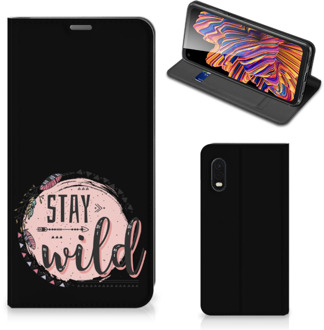 B2Ctelecom Book Case met Tekst Samsung Xcover Pro Smart Cover Boho Stay Wild