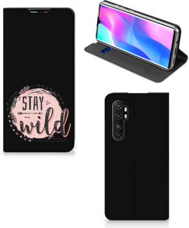 B2Ctelecom Book Case met Tekst Xiaomi Mi Note 10 Lite Smart Cover Boho Stay Wild