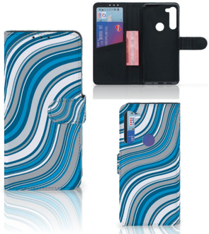 B2Ctelecom Book Case Motorola G8 Power Hoesje Waves Blue