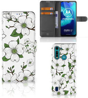 B2Ctelecom Book Case Motorola G8 Power Lite Hoesje Dogwood Flowers