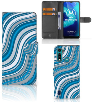 B2Ctelecom Book Case Motorola G8 Power Lite Hoesje Waves Blue