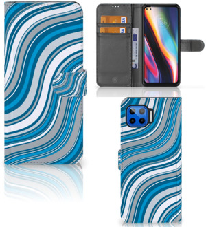 B2Ctelecom Book Case Motorola Moto G 5G Plus Hoesje Waves Blue