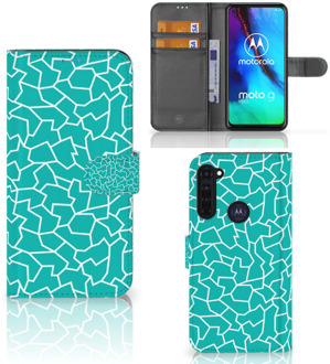 B2Ctelecom Book Case Motorola Moto G Pro Hoesje Cracks Blue