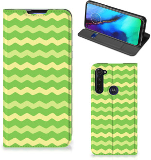 B2Ctelecom Book Case Motorola Moto G Pro Telefoonhoesje Waves Green