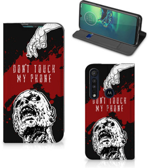 B2Ctelecom Book Case Motorola Moto G8 Plus Hoesje met Pashouder Zombie Blood