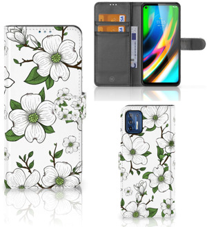 B2Ctelecom Book Case Motorola Moto G9 Plus Hoesje Dogwood Flowers