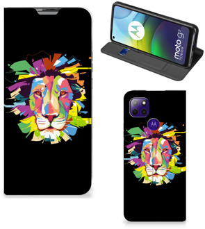 B2Ctelecom Book Case Motorola Moto G9 Power Smart Cover Lion Color