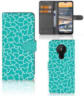 B2Ctelecom Book Case Nokia 5.3 Hoesje Cracks Blue