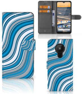 B2Ctelecom Book Case Nokia 5.3 Hoesje Waves Blue