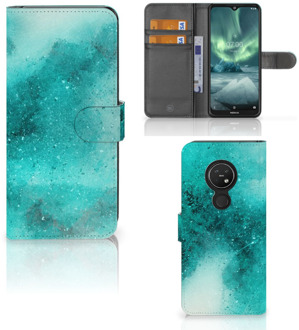 B2Ctelecom Book Case Nokia 7.2 | Nokia 6.2 Hoesje Painting Blue