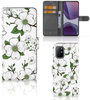 B2Ctelecom Book Case OnePlus 8T Hoesje Dogwood Flowers