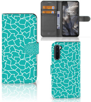 B2Ctelecom Book Case OnePlus Nord Hoesje Cracks Blue