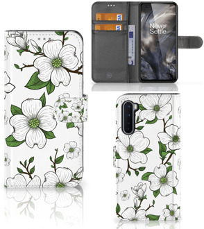 B2Ctelecom Book Case OnePlus Nord Hoesje Dogwood Flowers