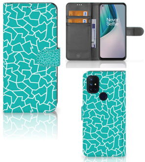 B2Ctelecom Book Case OnePlus Nord N10 Hoesje Cracks Blue