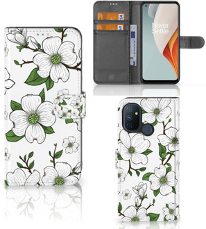 B2Ctelecom Book Case OnePlus Nord N100 Hoesje Dogwood Flowers