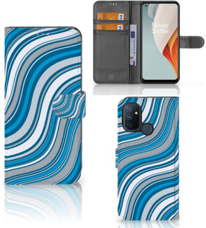 B2Ctelecom Book Case OnePlus Nord N100 Hoesje Waves Blue