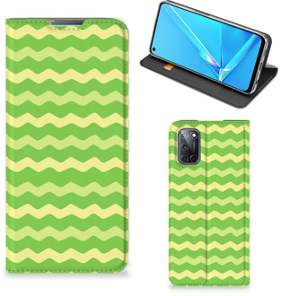 B2Ctelecom Book Case OPPO A52 | A72 Telefoonhoesje Waves Green