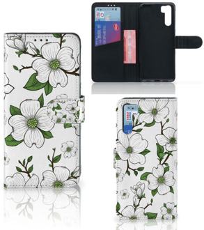 B2Ctelecom Book Case OPPO A91 | Reno3 Hoesje Dogwood Flowers