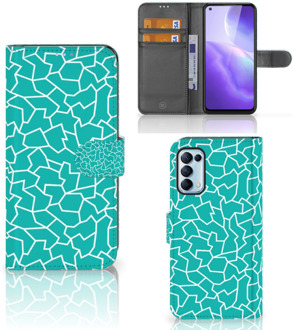 B2Ctelecom Book Case OPPO Find X3 Lite Hoesje Cracks Blue