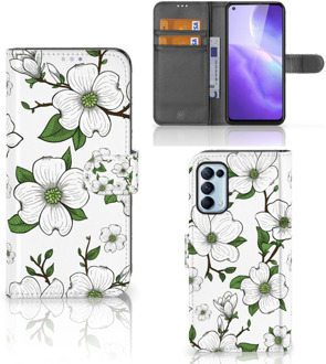 B2Ctelecom Book Case OPPO Find X3 Lite Hoesje Dogwood Flowers