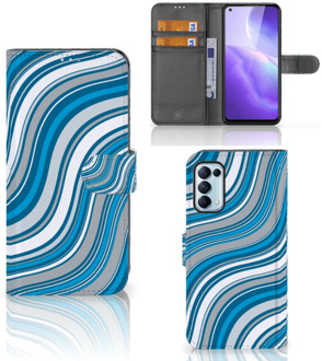 B2Ctelecom Book Case OPPO Find X3 Lite Hoesje Waves Blue