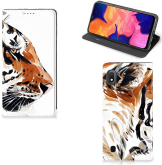 B2Ctelecom Book Case Samsung Galaxy A10 Watercolor Tiger