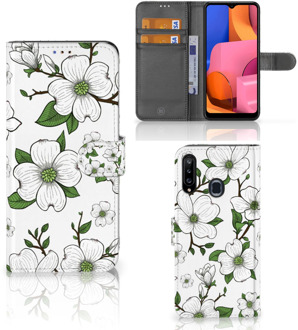 B2Ctelecom Book Case Samsung Galaxy A20s Hoesje Dogwood Flowers