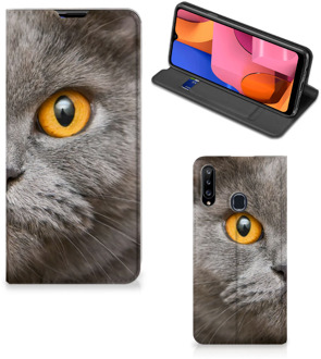 B2Ctelecom Book Case Samsung Galaxy A20s Telefoon Hoesje Britse Korthaar