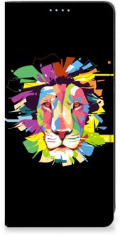 B2Ctelecom Book Case Samsung Galaxy A21s Smart Cover Lion Color