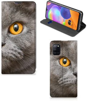 B2Ctelecom Book Case Samsung Galaxy A31 Telefoon Hoesje Britse Korthaar