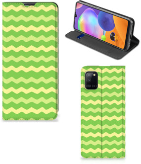 B2Ctelecom Book Case Samsung Galaxy A31 Telefoonhoesje Waves Green