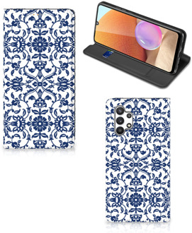 B2Ctelecom Book Case Samsung Galaxy A32 4G Telefoon Hoesje Flower Blue