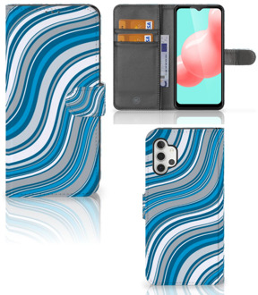 B2Ctelecom Book Case Samsung Galaxy A32 5G Hoesje Waves Blue