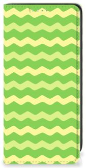 B2Ctelecom Book Case Samsung Galaxy A41 Telefoonhoesje Waves Green