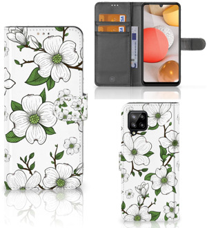 B2Ctelecom Book Case Samsung Galaxy A42 5G Hoesje Dogwood Flowers