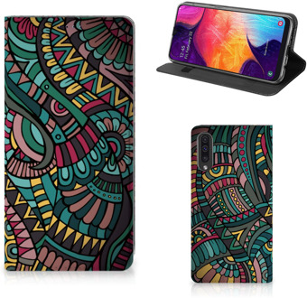 B2Ctelecom Book Case Samsung Galaxy A50 Standcase Hoesje Design Aztec