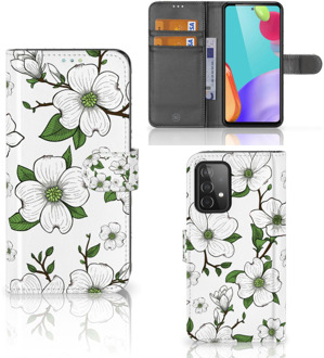 B2Ctelecom Book Case Samsung Galaxy A52 Hoesje Dogwood Flowers