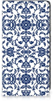 B2Ctelecom Book Case Samsung Galaxy A52 Telefoon Hoesje Flower Blue