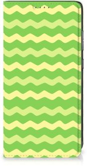 B2Ctelecom Book Case Samsung Galaxy A52 Telefoonhoesje Waves Green