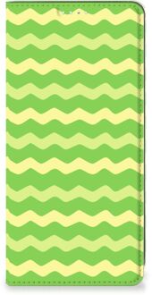 B2Ctelecom Book Case Samsung Galaxy A71 Telefoonhoesje Waves Green